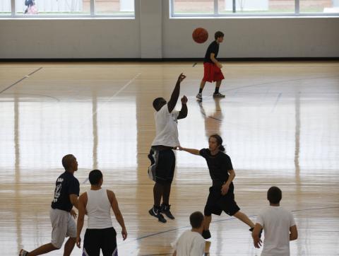 Students Playing Basketball
